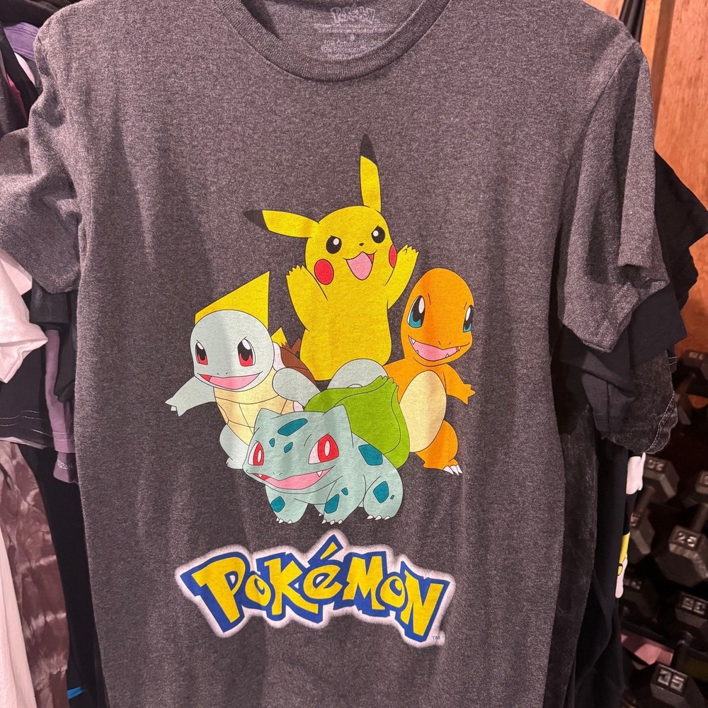 Pokemon - Pikachu and friends on gray size Small